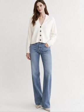 Y. A.S | Ivory Soft Wool Knit Lux Cropped Cardigan